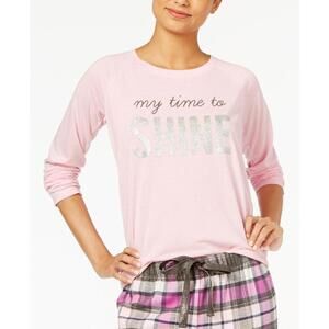 Jenni By Jennifer Moore Womens Sleepwear Graphic Print Pajama Top Size XS